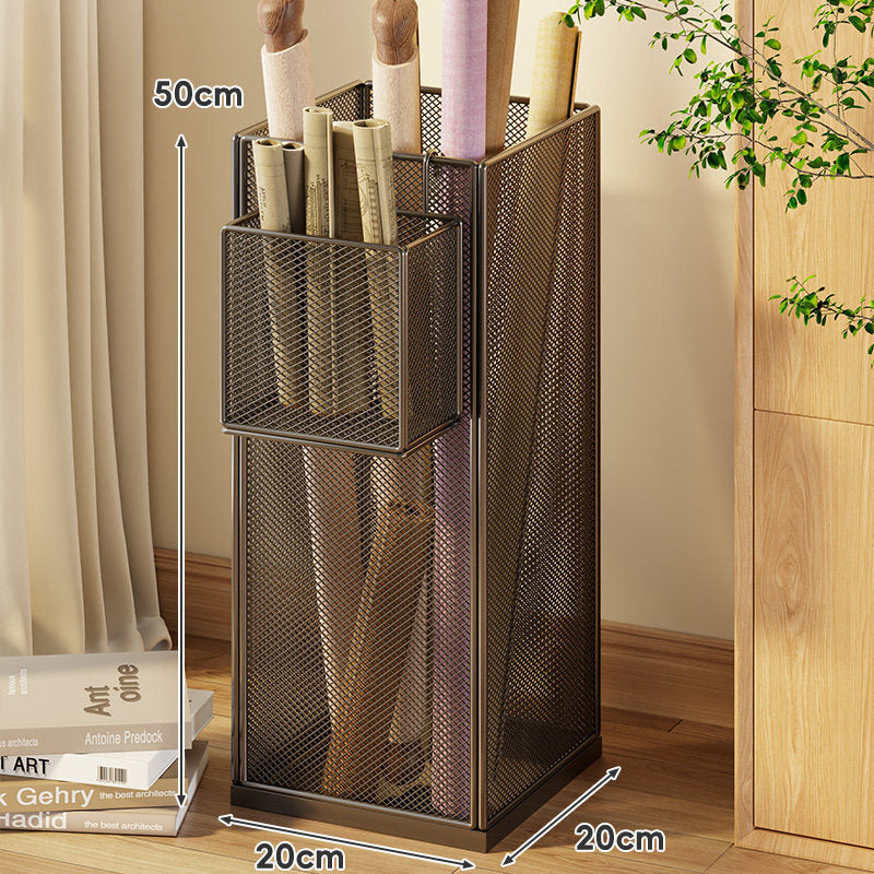 Vertical Mesh Desktop Roll Document & Utensil Organizer