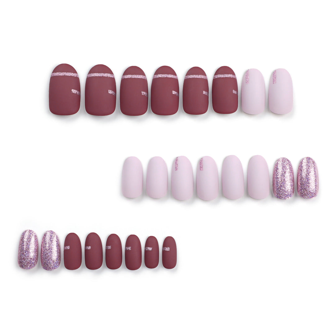 Elegant Nail Art with Glitter and Matte Effects Kalsten