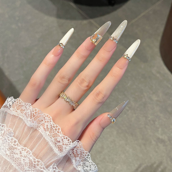 Luxury Rhinestone-Accent Press-On Nail Extensions Kalsten