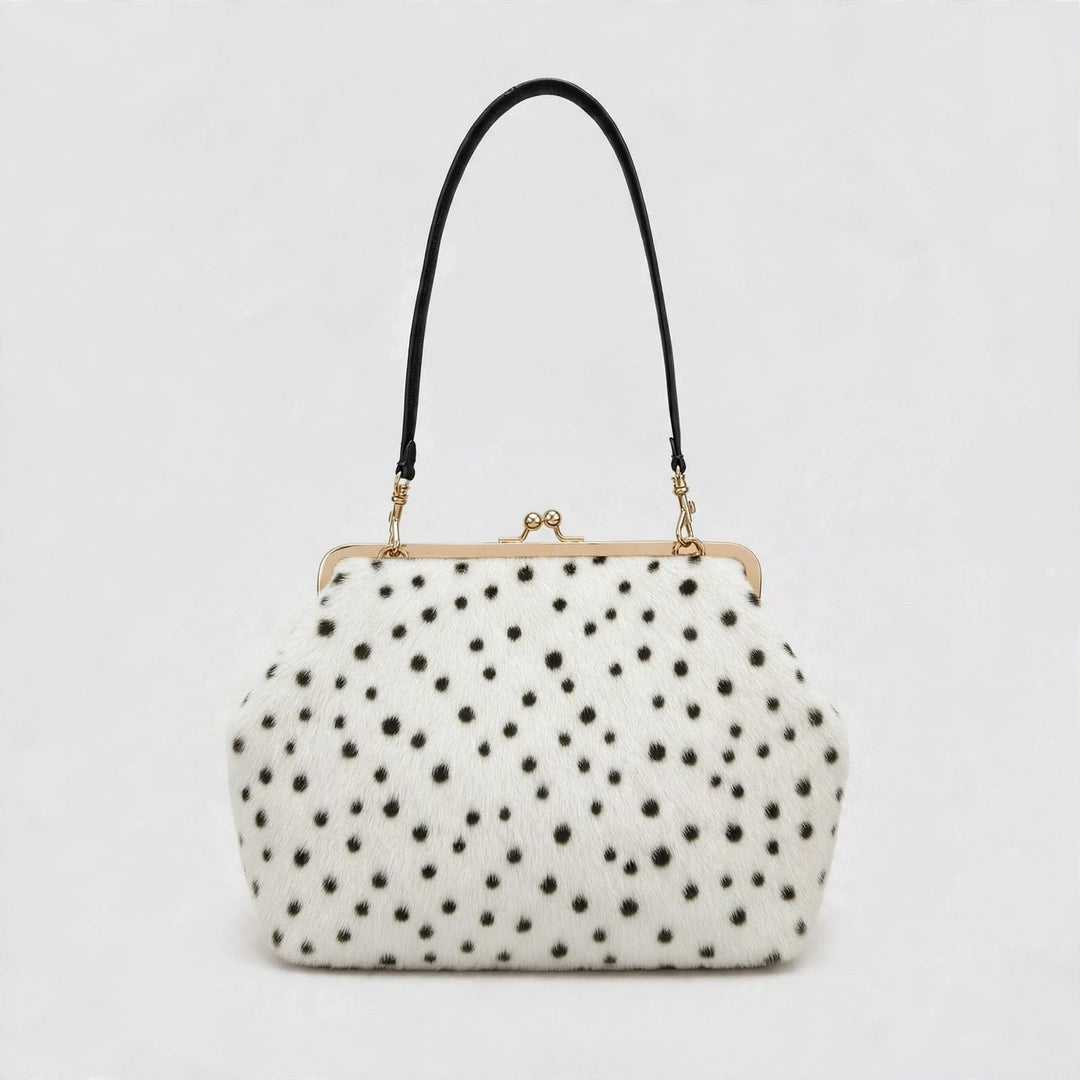 Polka Dot Fur Handbag