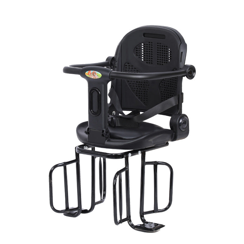 rear-mounted toddler bicycle seat with padded ergonomic backrest adjustable footrests and secure harness Kalsten