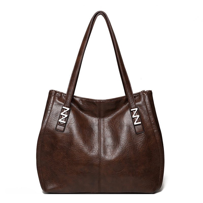 Stylish Slouchy Faux Leather Tote Bag
