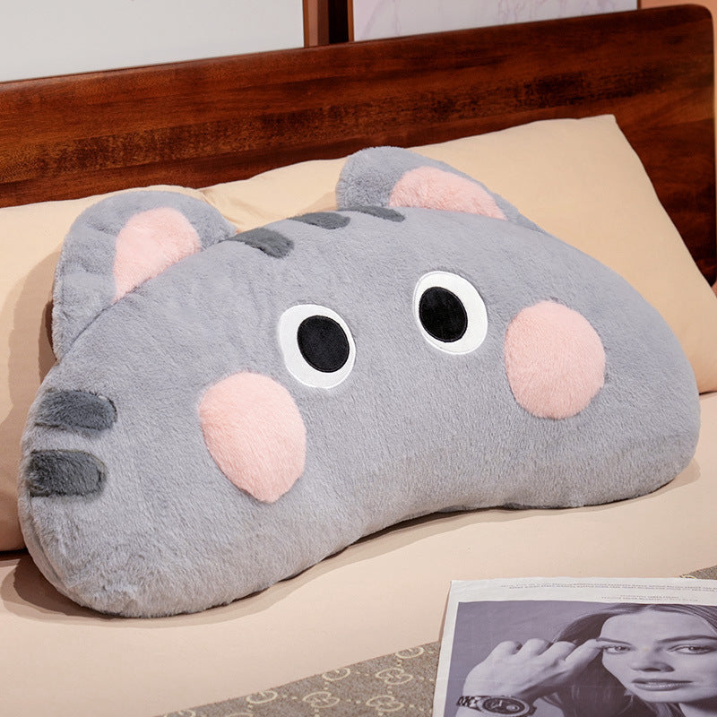 Cozy plush floor seat pouf in cat shape with shape-retaining filling