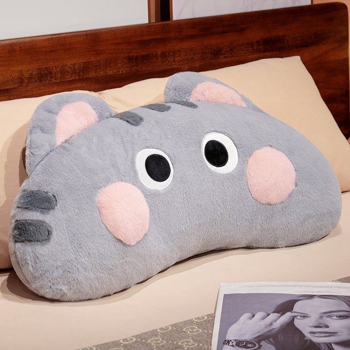 Cozy plush floor seat pouf in cat shape with shape-retaining filling
