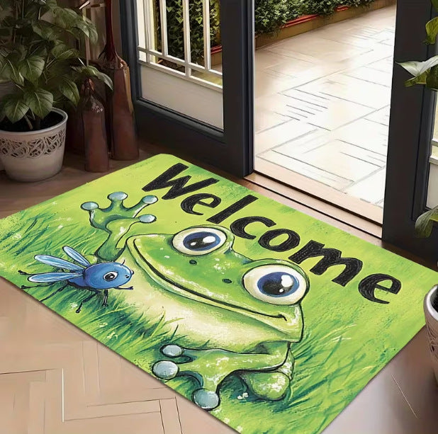 Cute Cartoon Frog Welcome Mat Kalsten