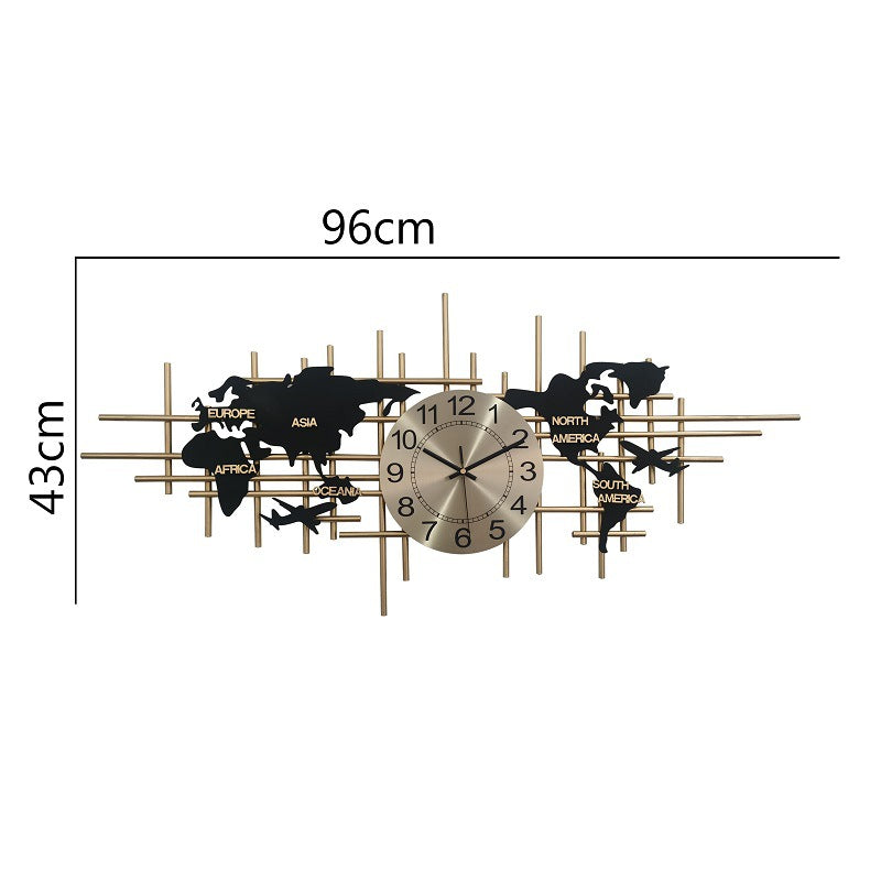 Artistic World Map Wall Clock Kalsten