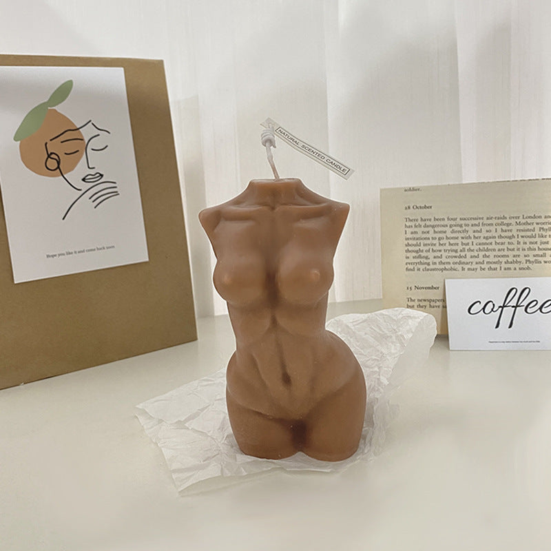 Sculptural Female Torso Scented Soy Wax Body Candle