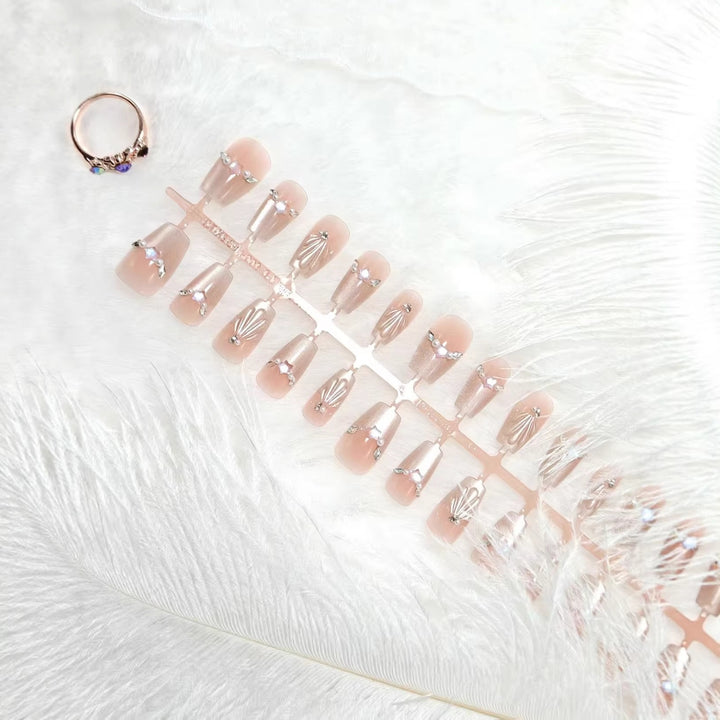 Artificial nails with elegant rhinestone design Kalsten