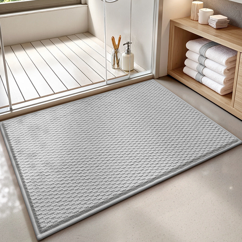 Plush Textured Bath Mat Kalsten