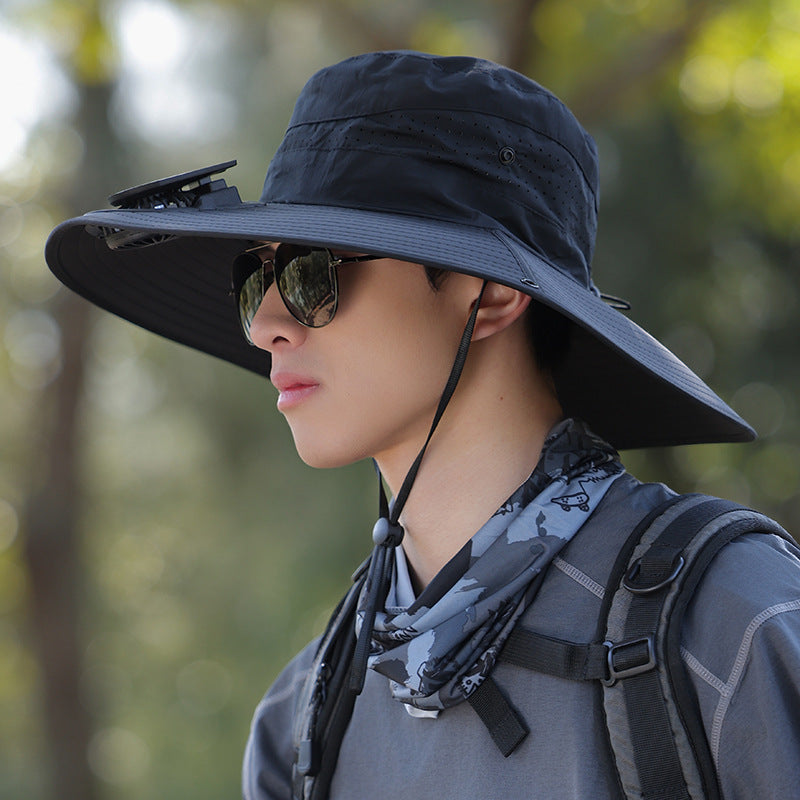 wide-brimmed outdoor sun hat with UV protection, breathable mesh, and adjustable chin strap Kalsten