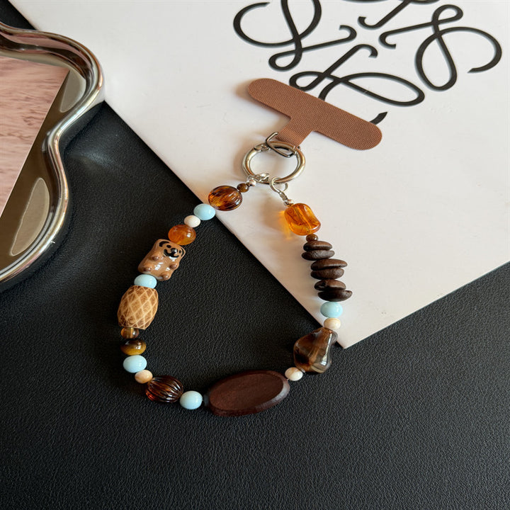 Artisan Beaded Charm Keychain Kalsten