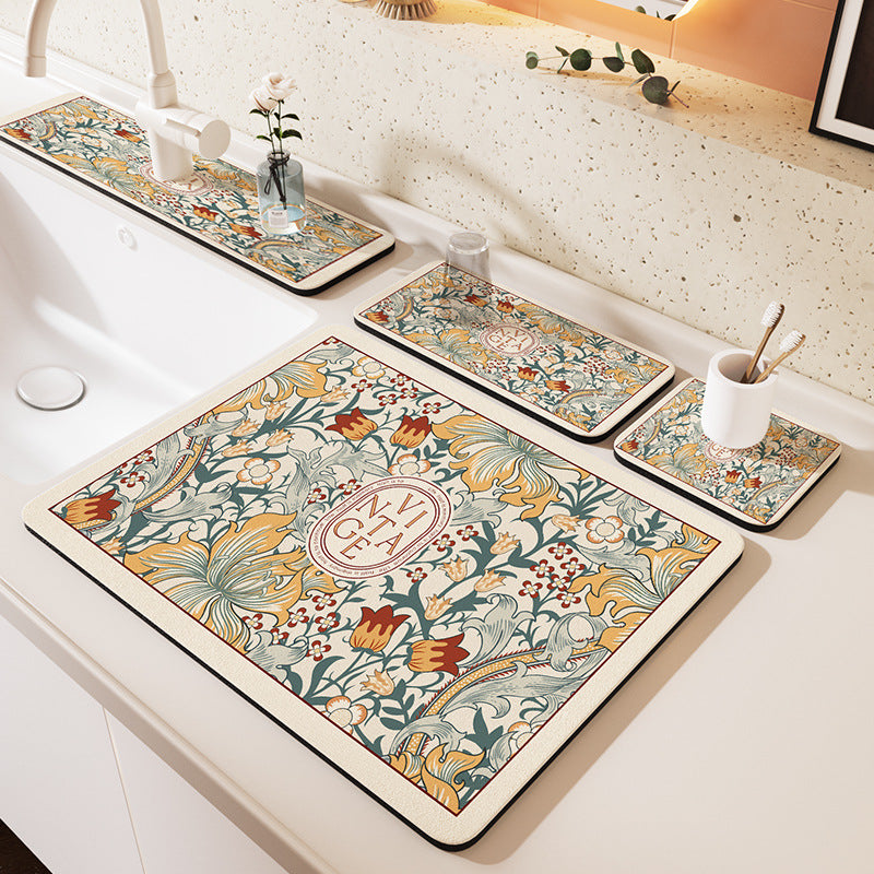 Decorative Kitchen Drying Mat Set