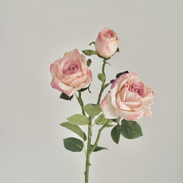 Elegant Faux Rose Floral Stem