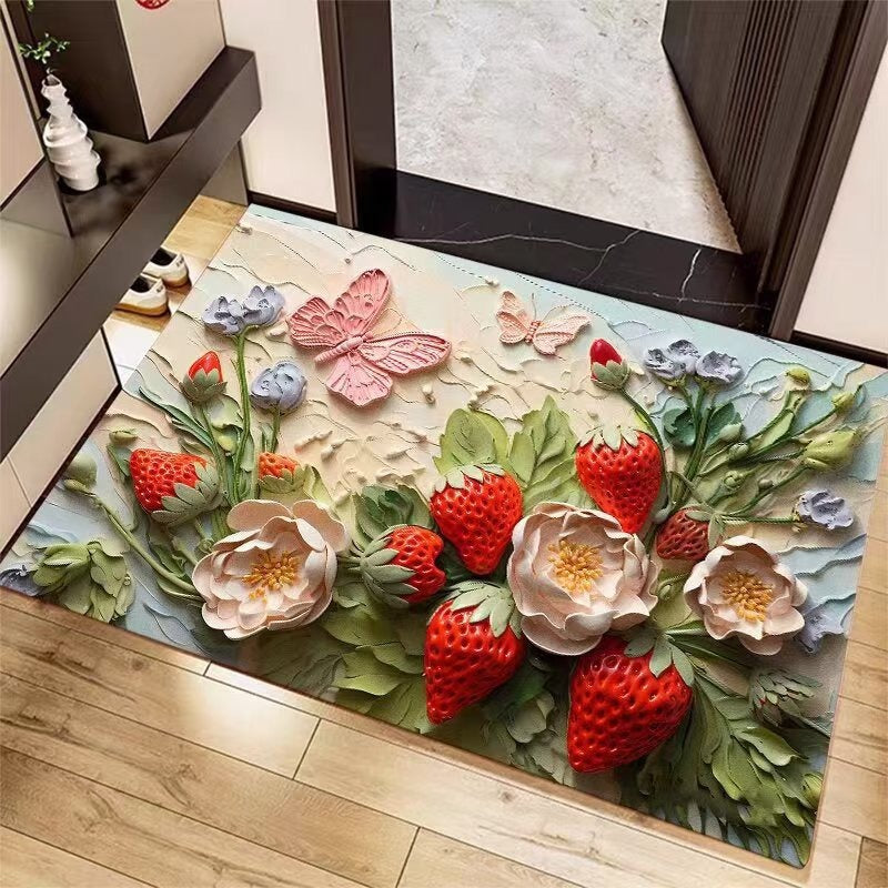 Elegant Floral Pattern Area Mat