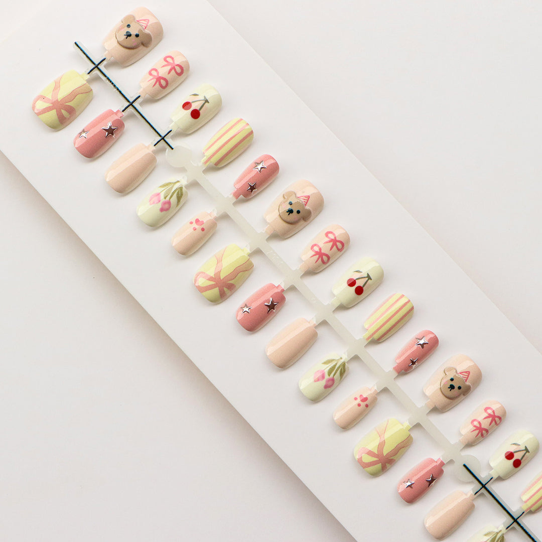 Playful Themed Press-On Nail Art