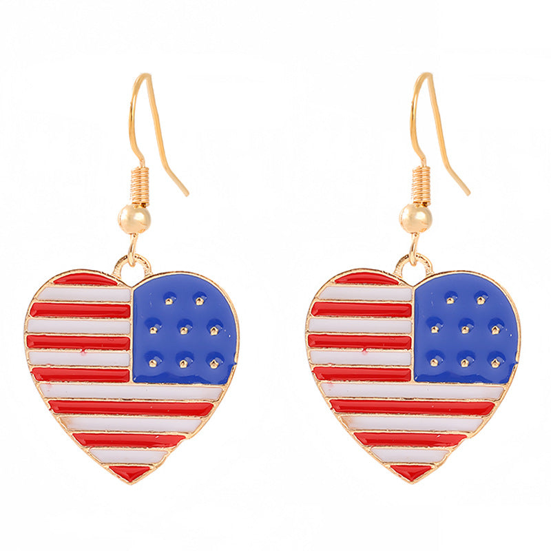 Women nan enamel horseshoe earrings with star motif and fishhook closure Kalsten