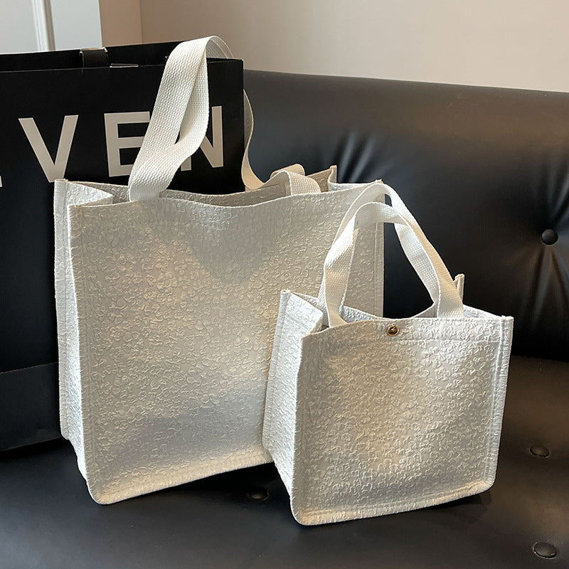 Floral Print Canvas Tote Bag