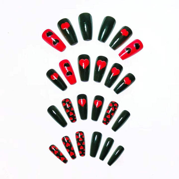 Artificial nails with Romantic Heart Design Kalsten