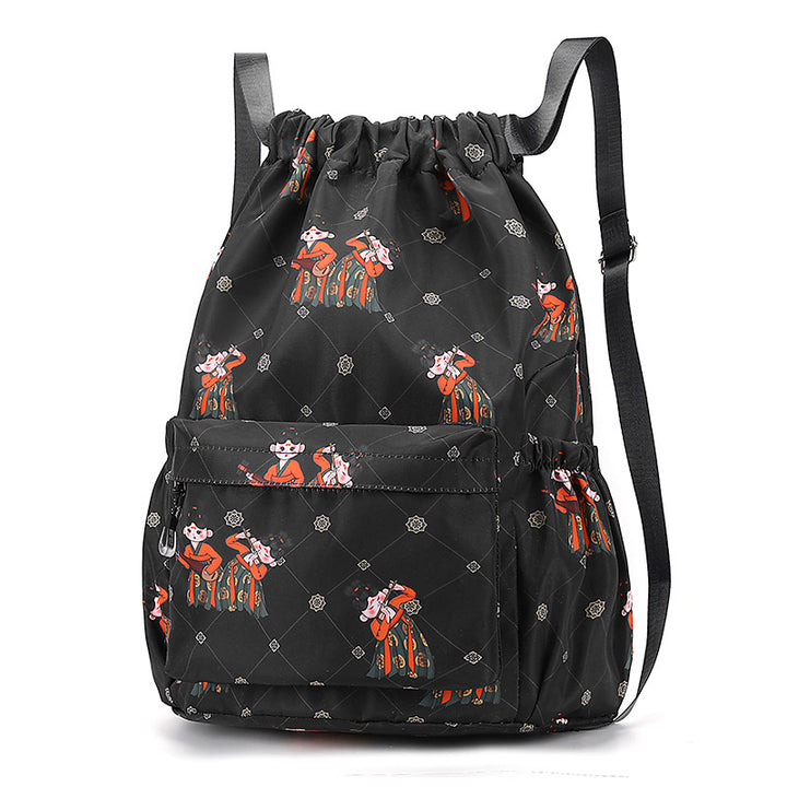 Fun Cartoon Print Drawstring Backpack Kalsten