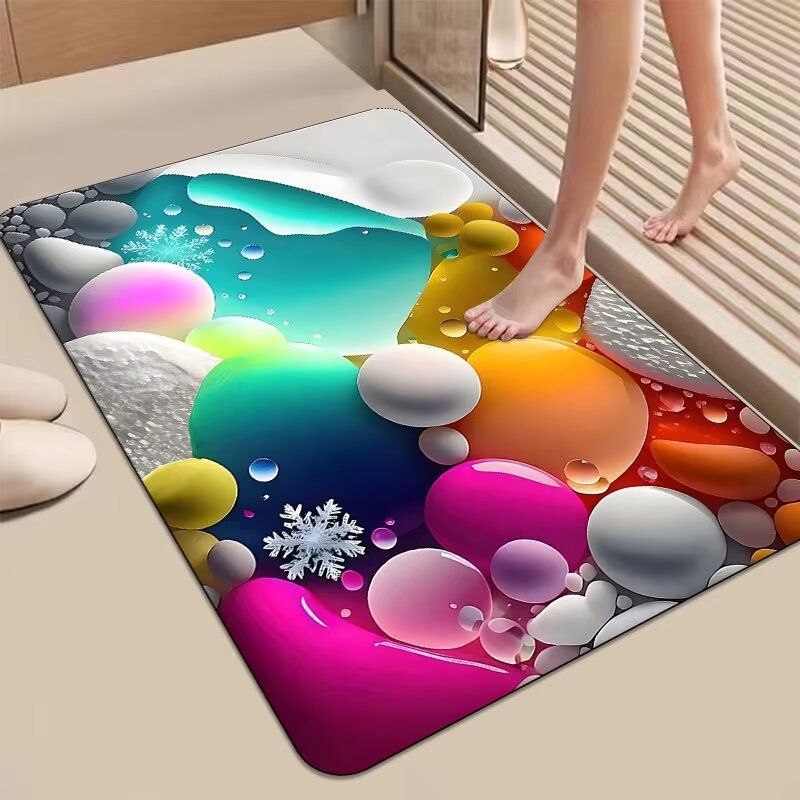 Decorative 3D Pebble Design Bath Mat Kalsten