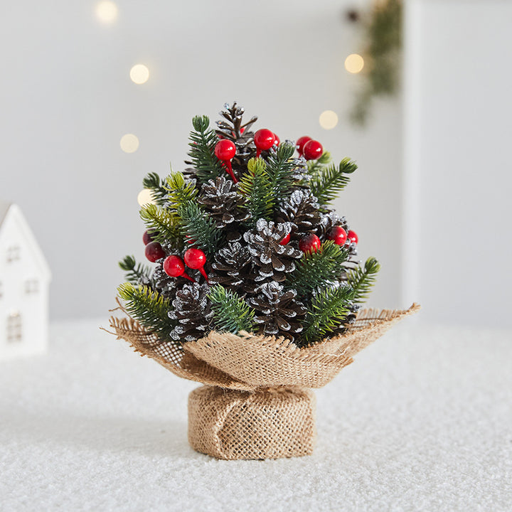 Artificial Snowy Pine Centerpiece