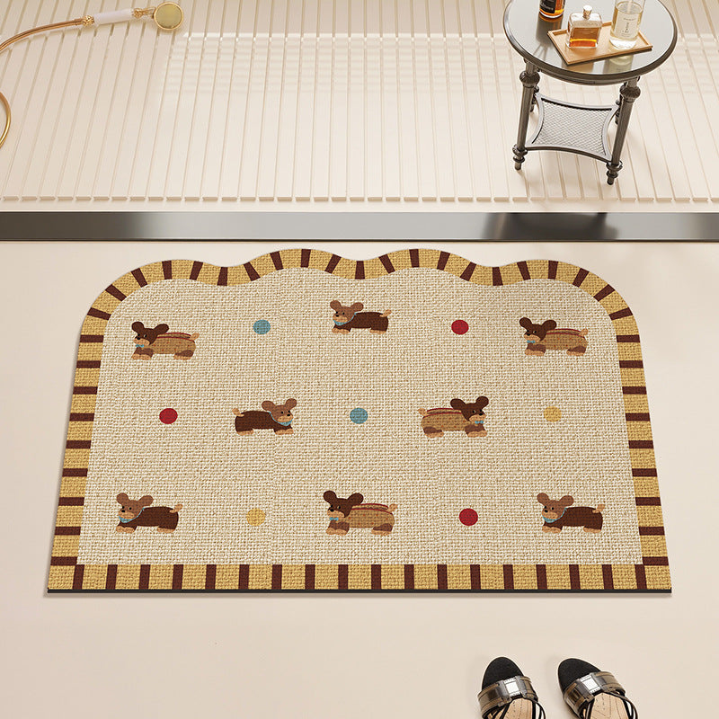 Playful Dog-Themed Area Mat
