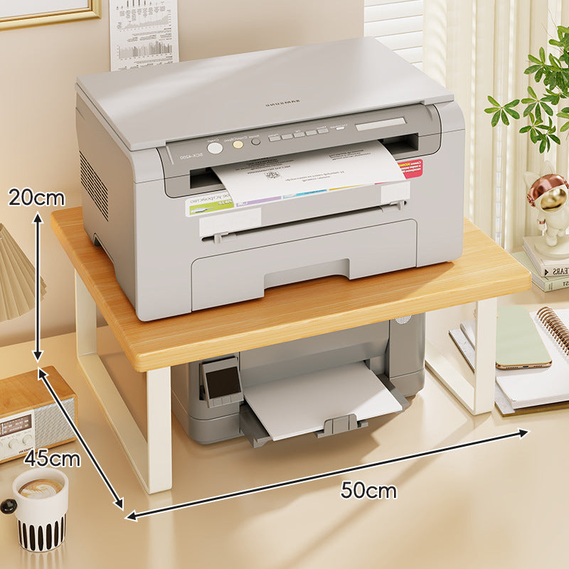 Compact TwoTier Wooden Desktop Printer and Monitor Riser