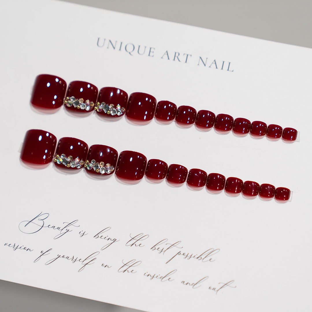 Decorative Pearl-Embellished Nail Art