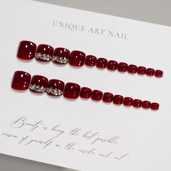 Decorative Pearl-Embellished Nail Art