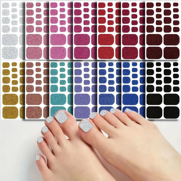 Glittery Toe Nail Wraps  1790954463