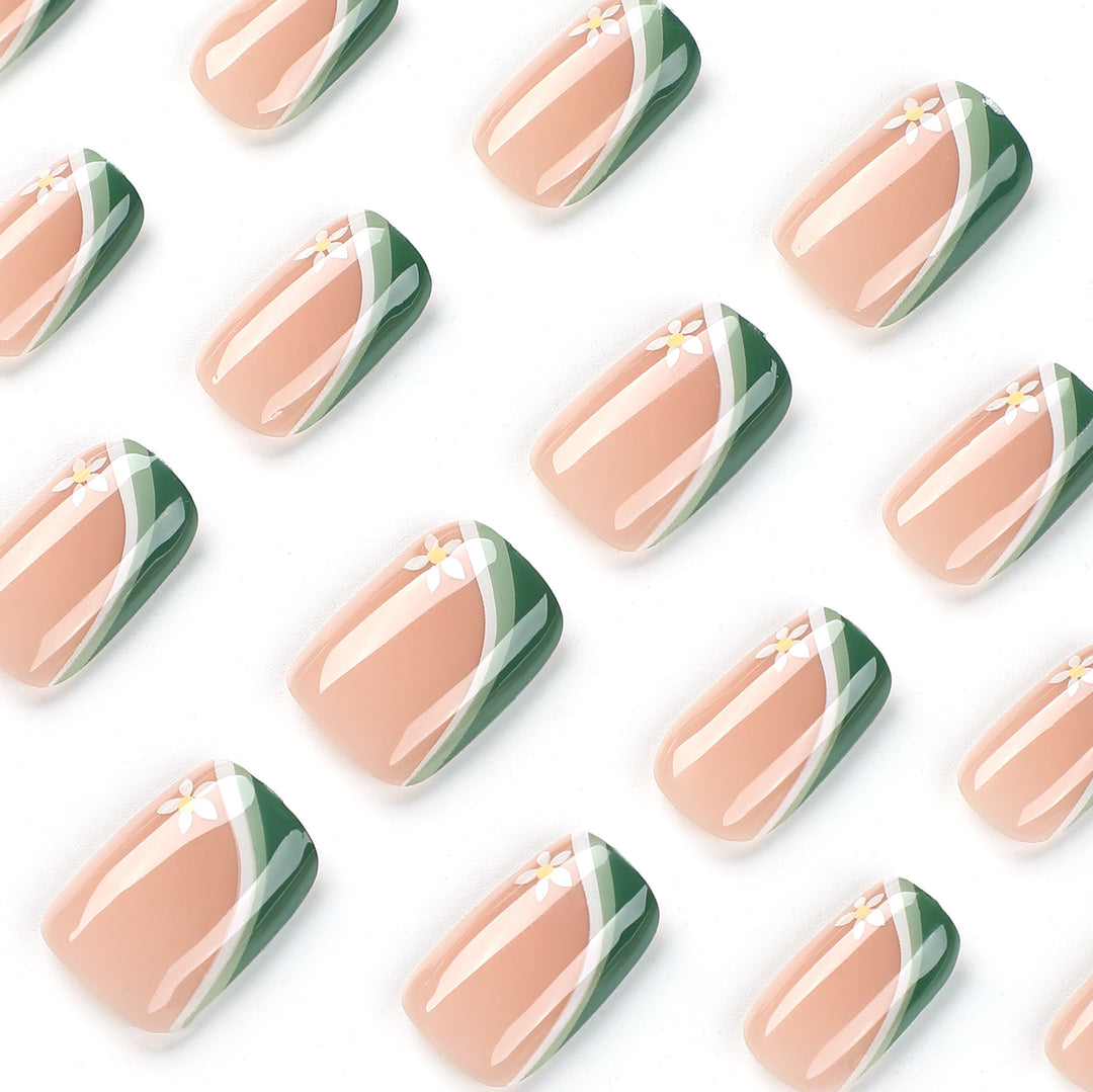 Artificial nails with floral design Kalsten