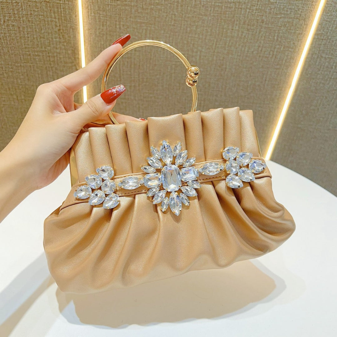 Elegant Ruched Evening Handbag