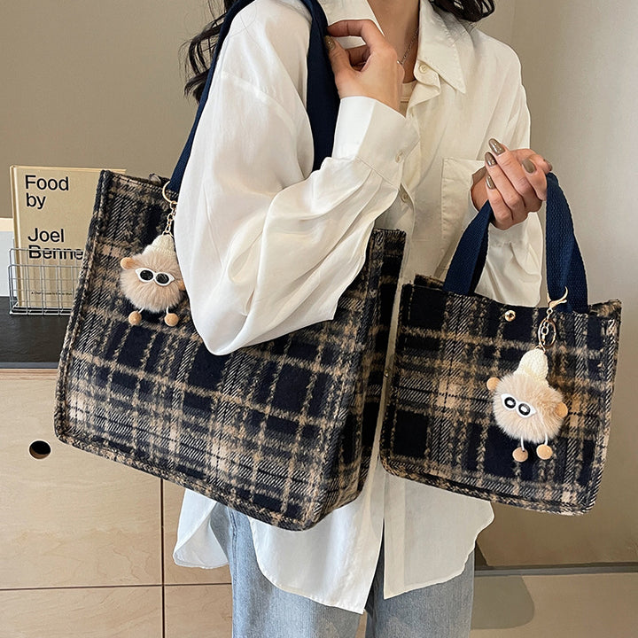 Cozy Checkered Tote Bag