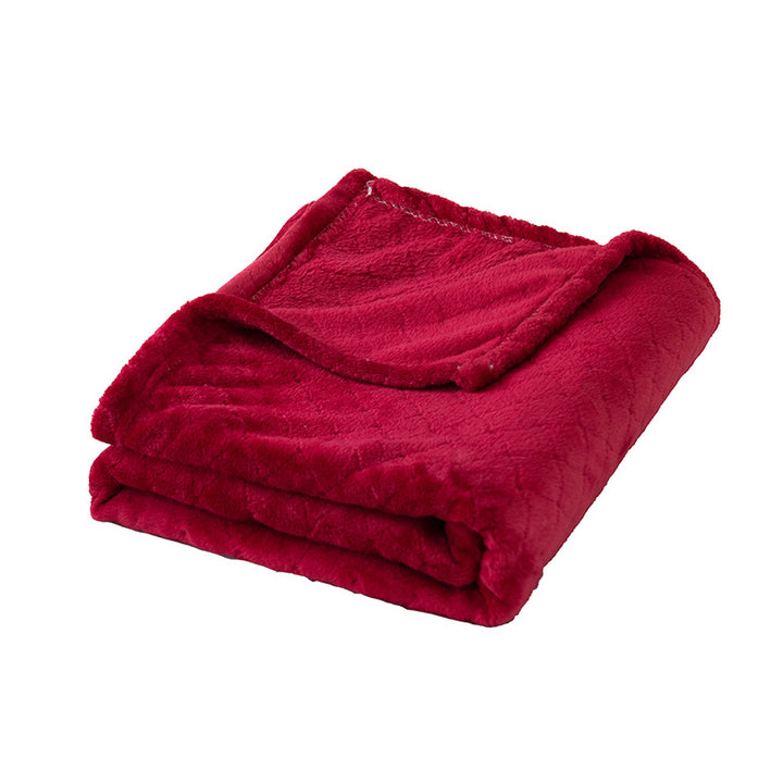 Ladies Soft and Luxurious Plush Blanket with Detailed Rib Structure Kalsten
