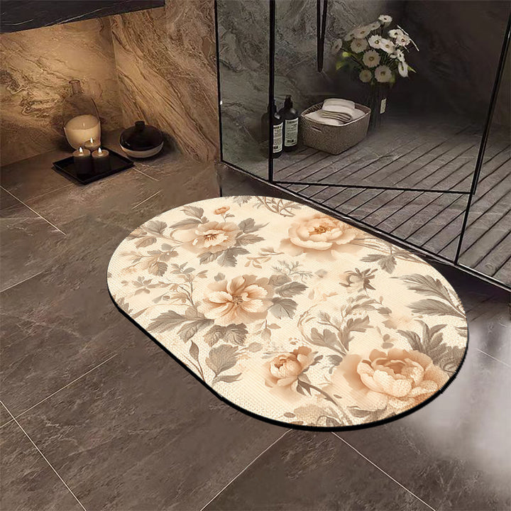 Luxury Floral Bathroom Mat Kalsten