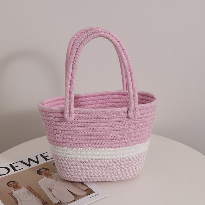 Handmade basket bag with modern accents Kalsten