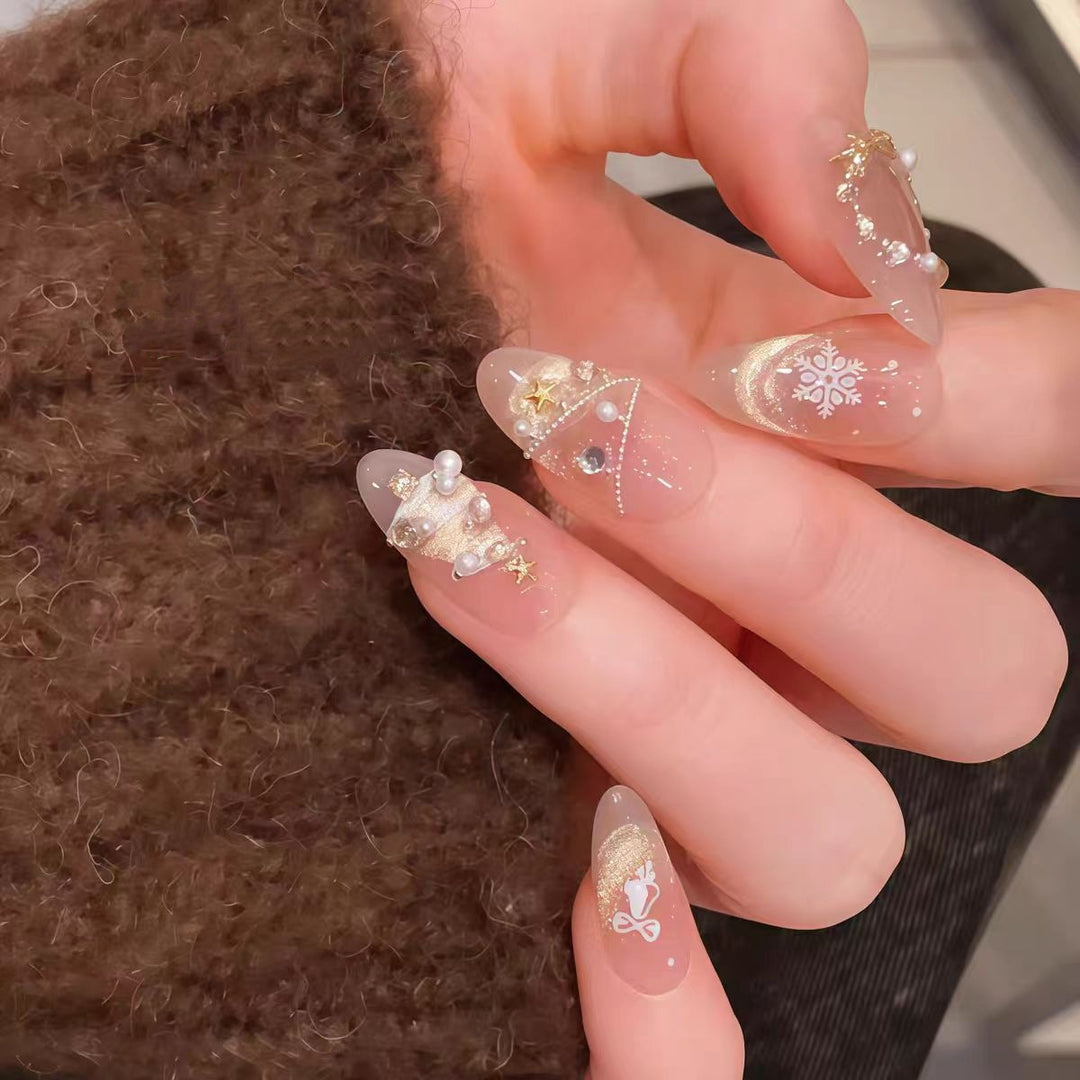 Glamorous Decorative Press-On Nail Art