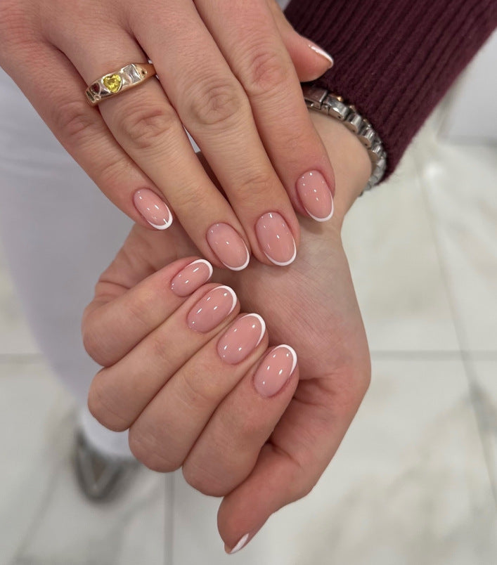 Natural French Tip Press-On Nails Kalsten