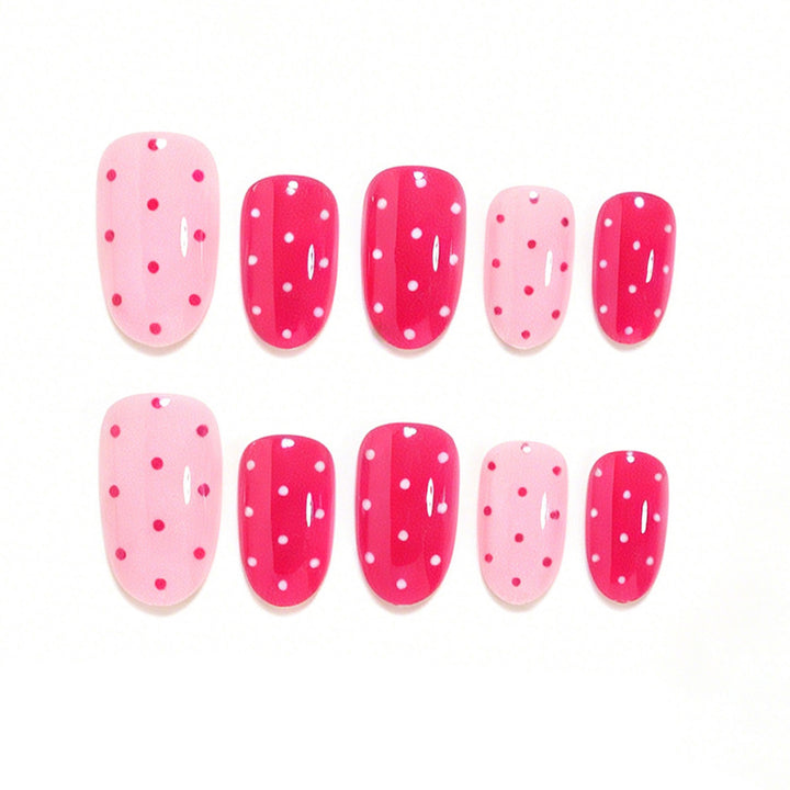 Artistic Polka Dot Press-On Nails Kalsten