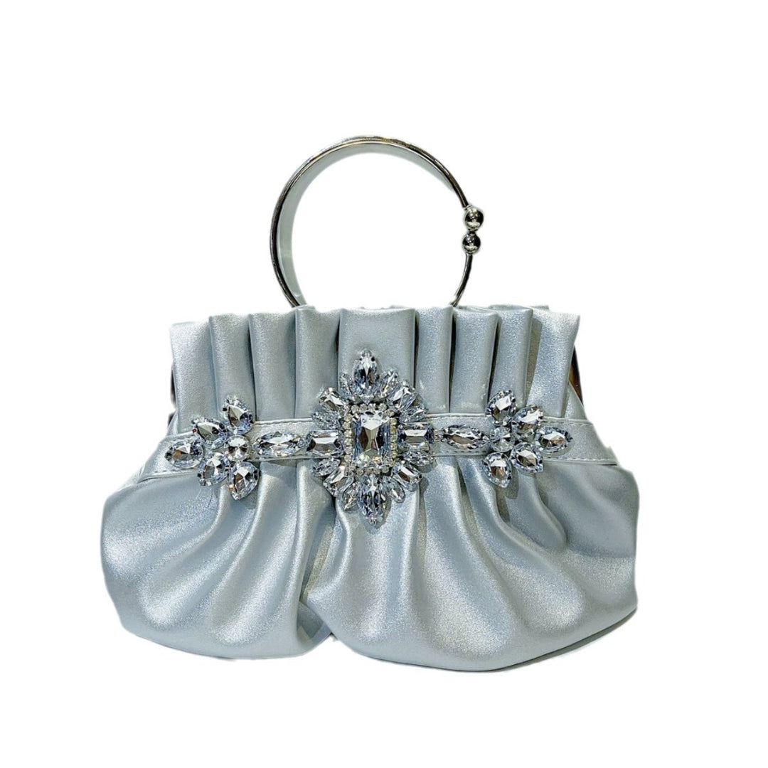 Elegant Ruched Evening Handbag