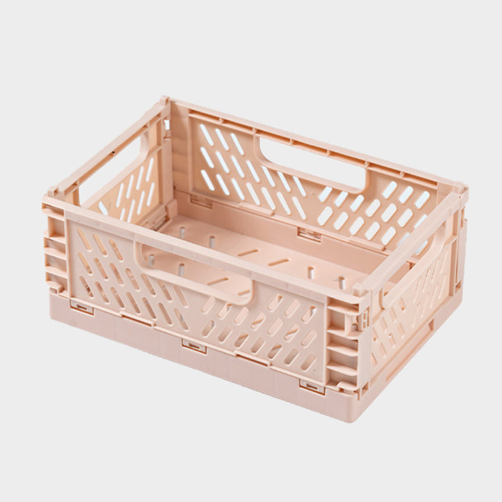 Foldable multi-purpose transport box with ventilation profile and ergonomic grip recesses