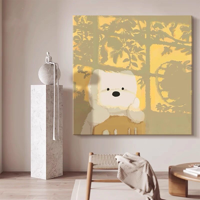 Abstract Cat Canvas Art