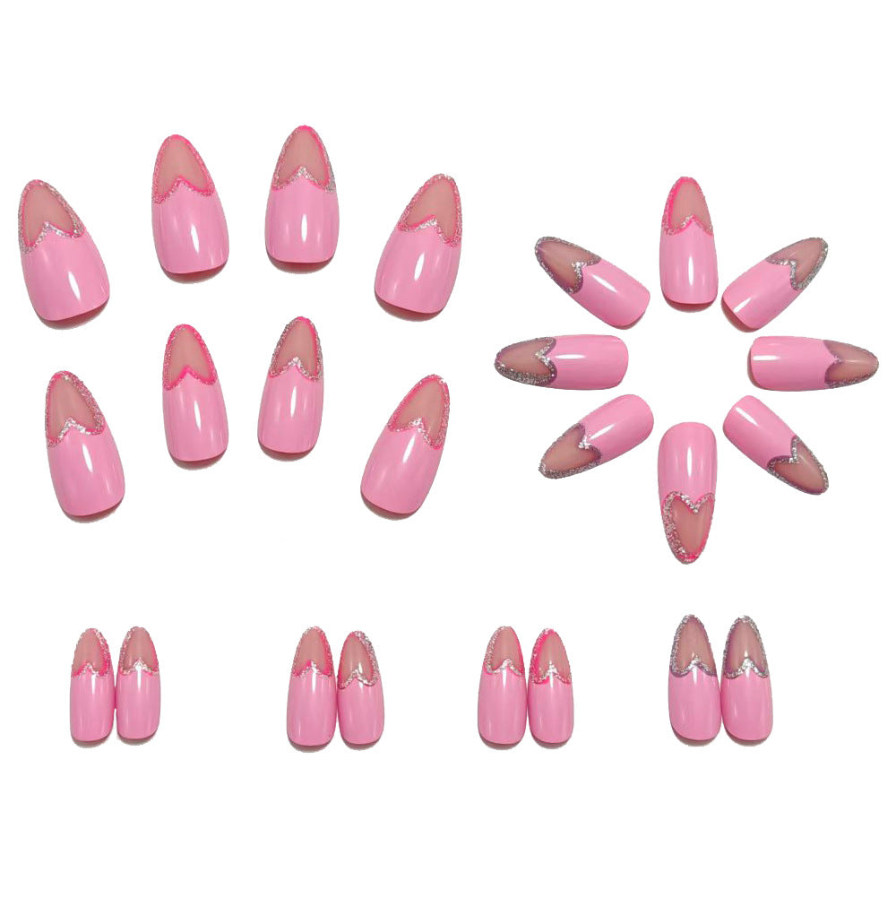 Artificial nails with romantic heart design Kalsten