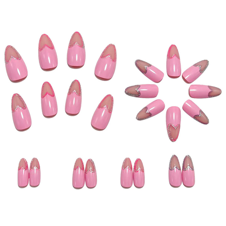 Artificial nails with romantic heart design Kalsten