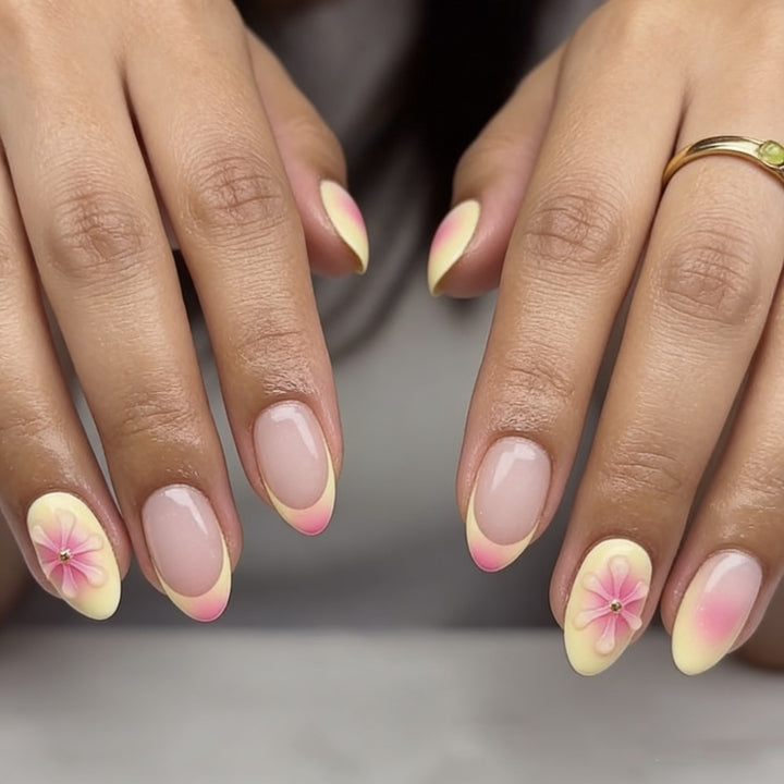 Floral Decorative Press-On Nails Kalsten