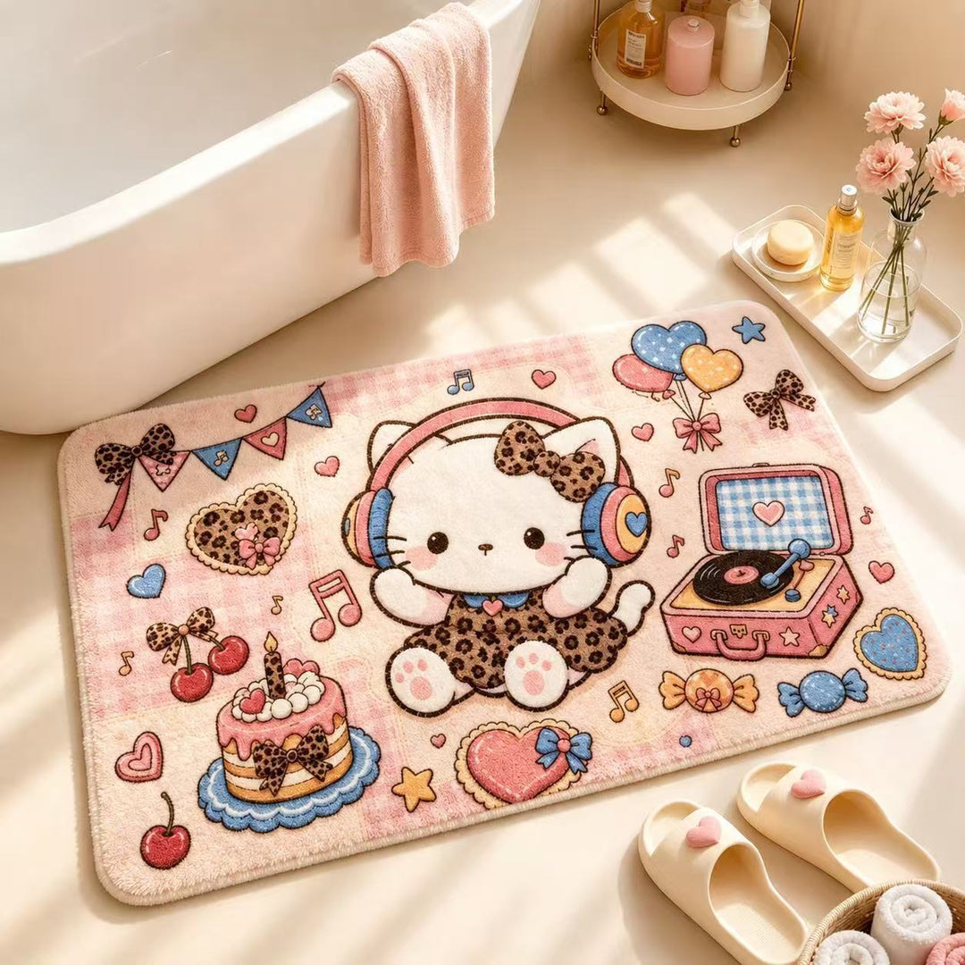 Cute Cartoon-Themed Bathroom Mat