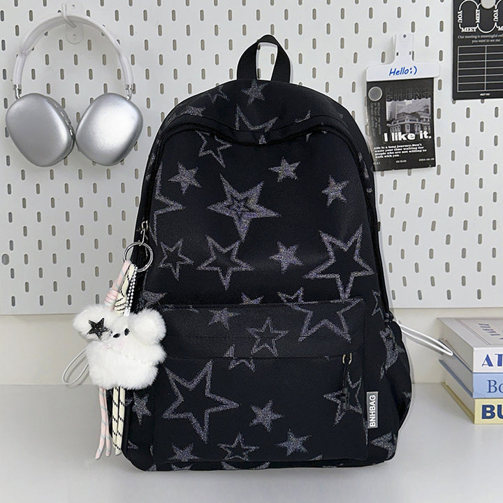 Multi-Functional Star-Patterned School Backpack