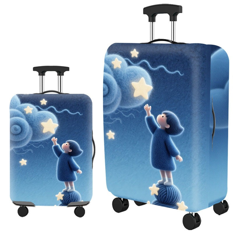 Artistic Cat-Themed Hard Shell Suitcase Kalsten