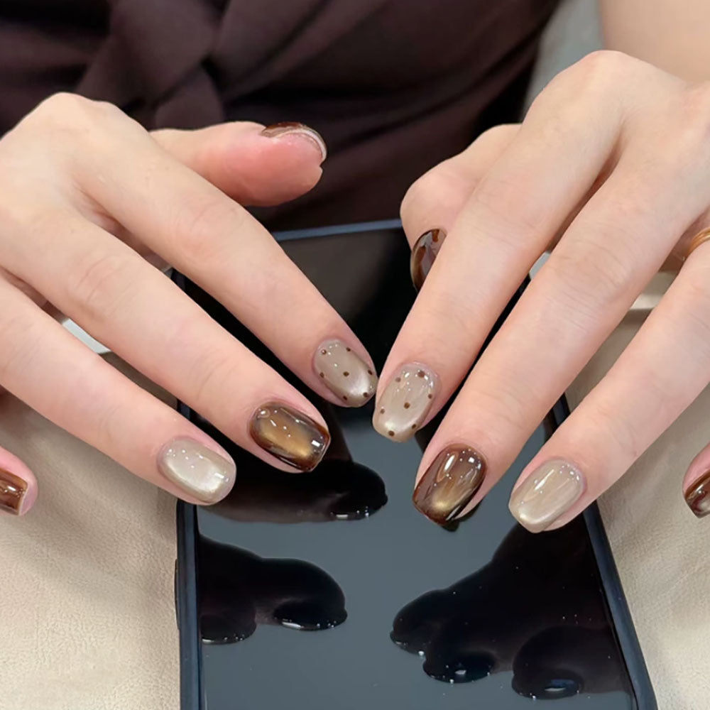 Artistic Press-On Nail Design