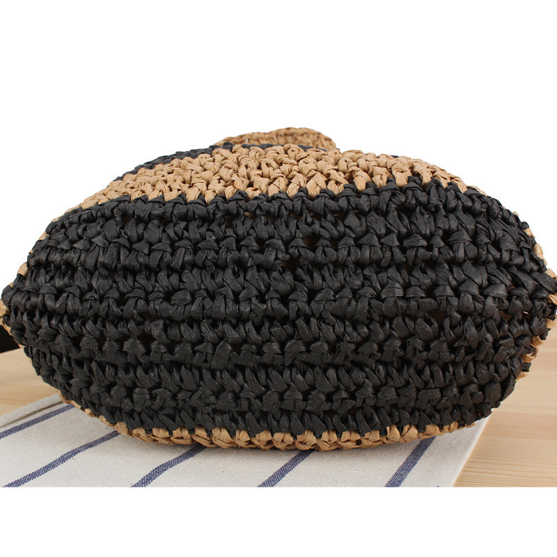 Handbag Made of Handcrafted Natural Fiber Mix with Modern Drawstring Closure Kalsten